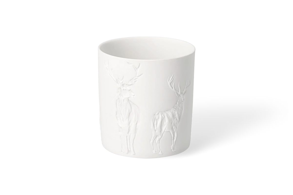Photophore porcelaine cerf Räder porcelaine blanche