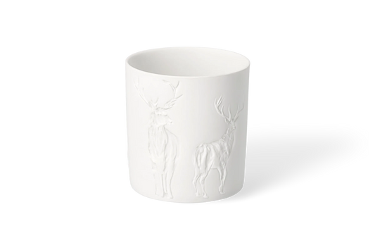Photophore porcelaine cerf Räder porcelaine blanche
