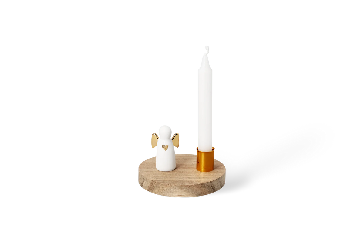 Photophore contes lumineux ange gardien Räder porcelaine blanche