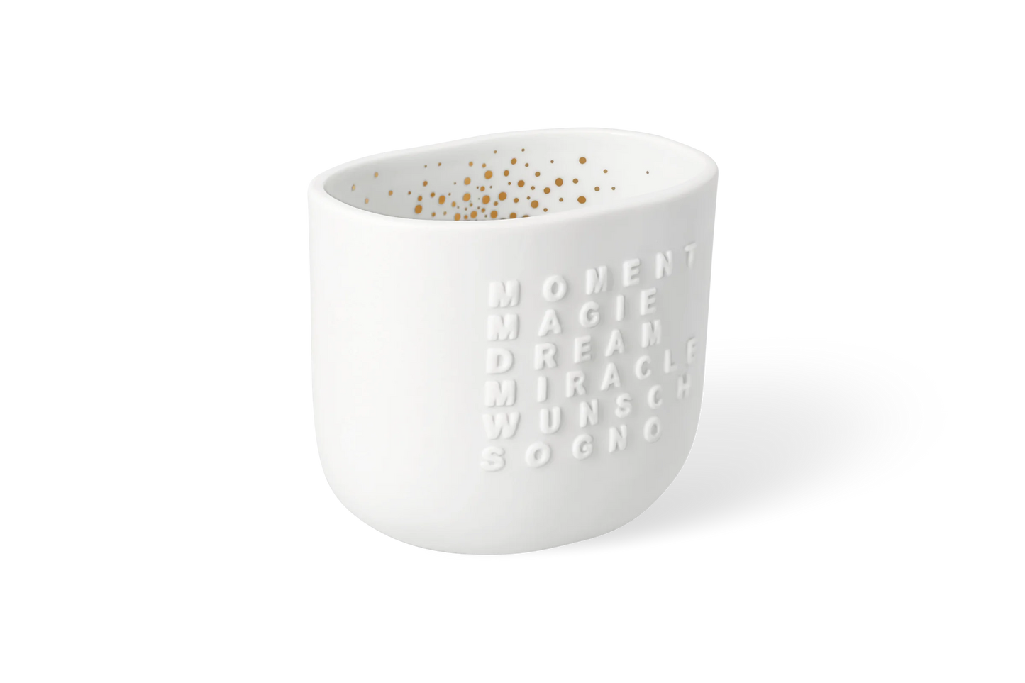 Photophore mots lumineux moment et magie Räder porcelaine blanche