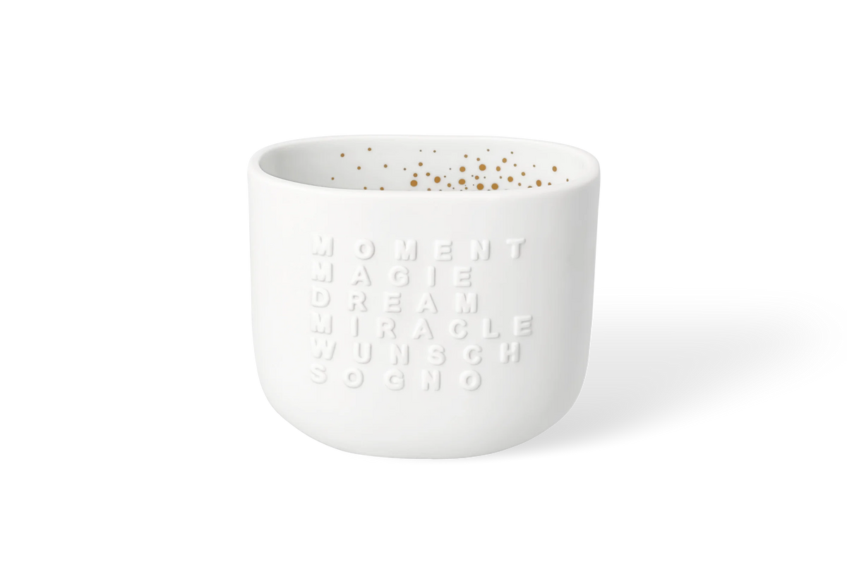 Photophore mots lumineux moment et magie Räder porcelaine blanche