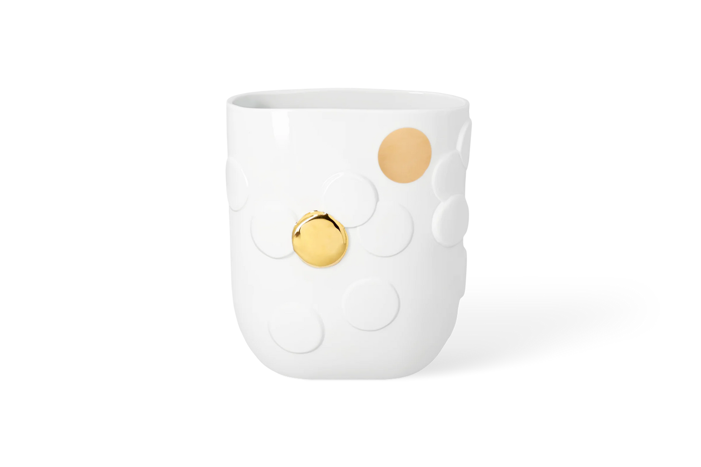 Vase point doré Räder porcelaine blanche