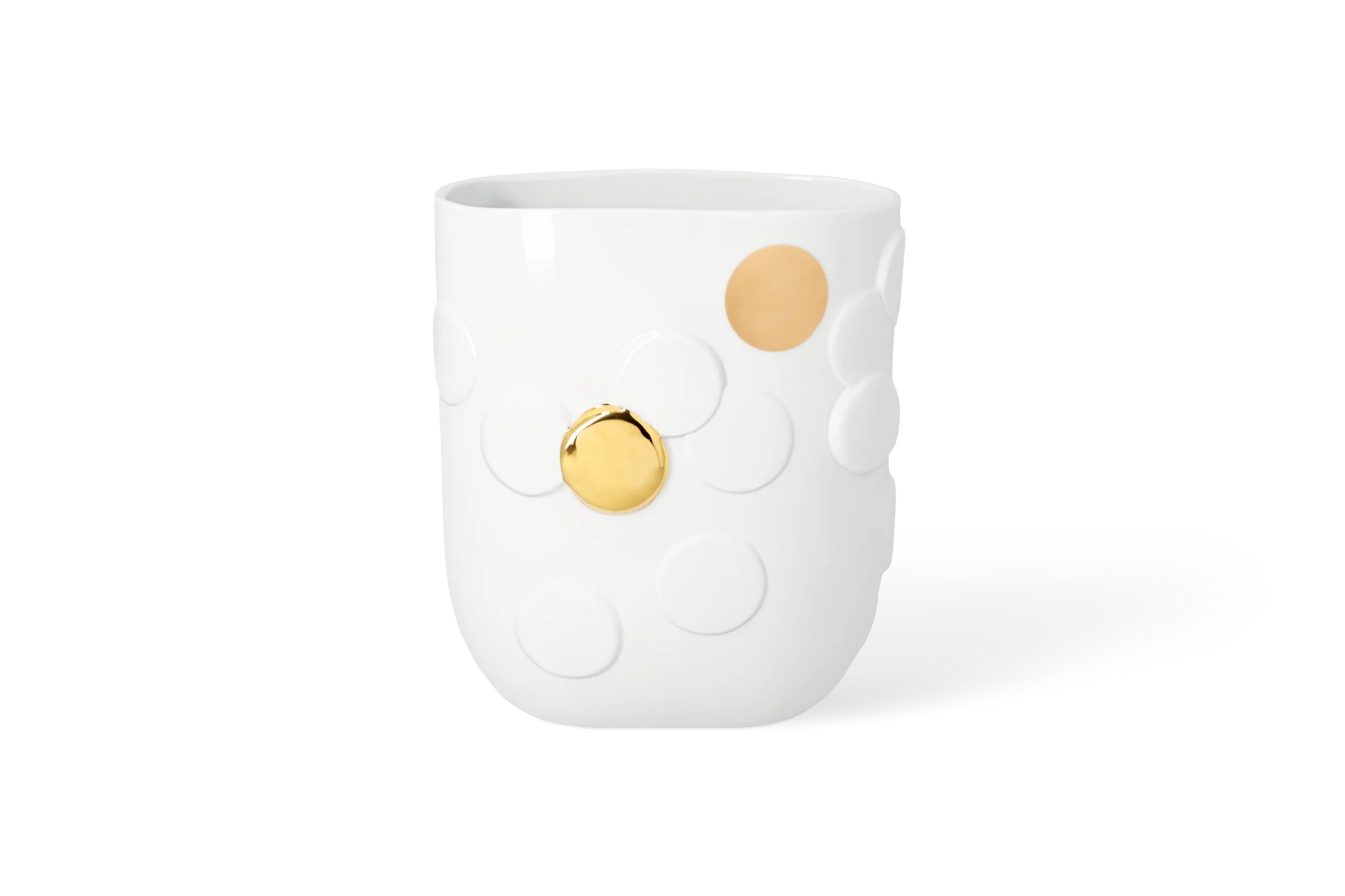 Vase point doré Räder porcelaine blanche