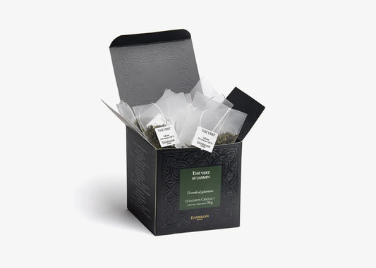 Boîte de thé vert au jasmin Dammann Frères - 25 sachets Cristal transparents