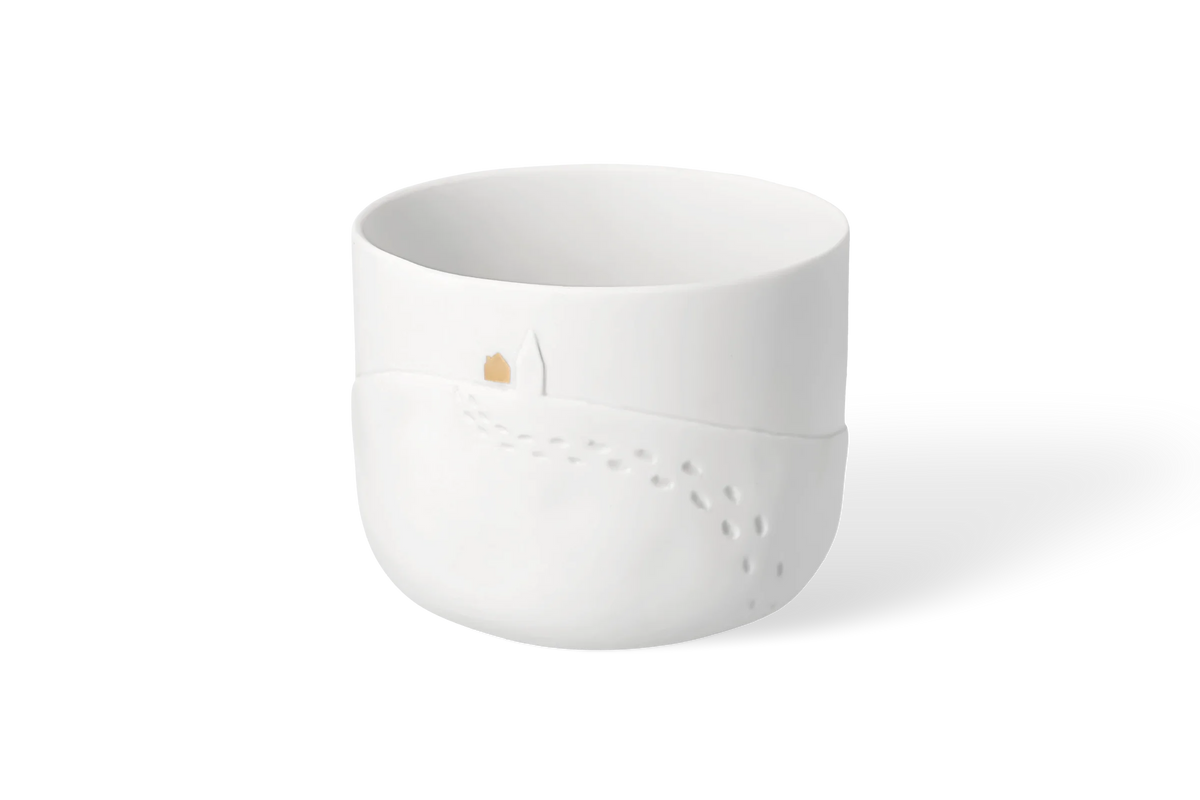 Grande maisonnette lumineuse en porcelaine Räder porcelaine blanche
