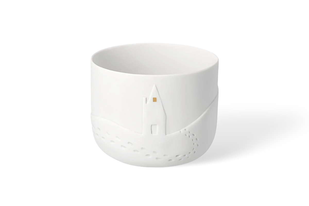Grande maisonnette lumineuse en porcelaine Räder porcelaine blanche