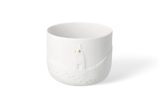 Grande maisonnette lumineuse en porcelaine Räder porcelaine blanche