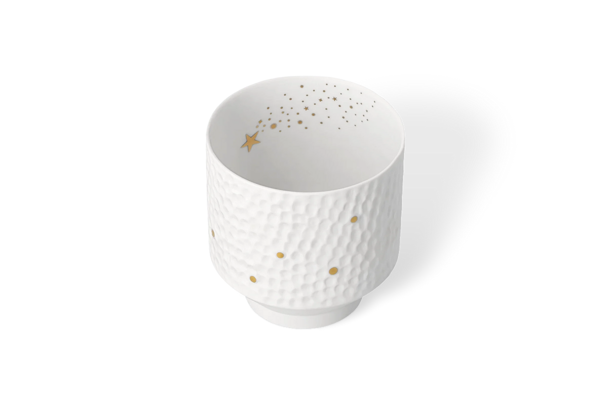 Photophore porcelaine flocons Räder porcelaine blanche