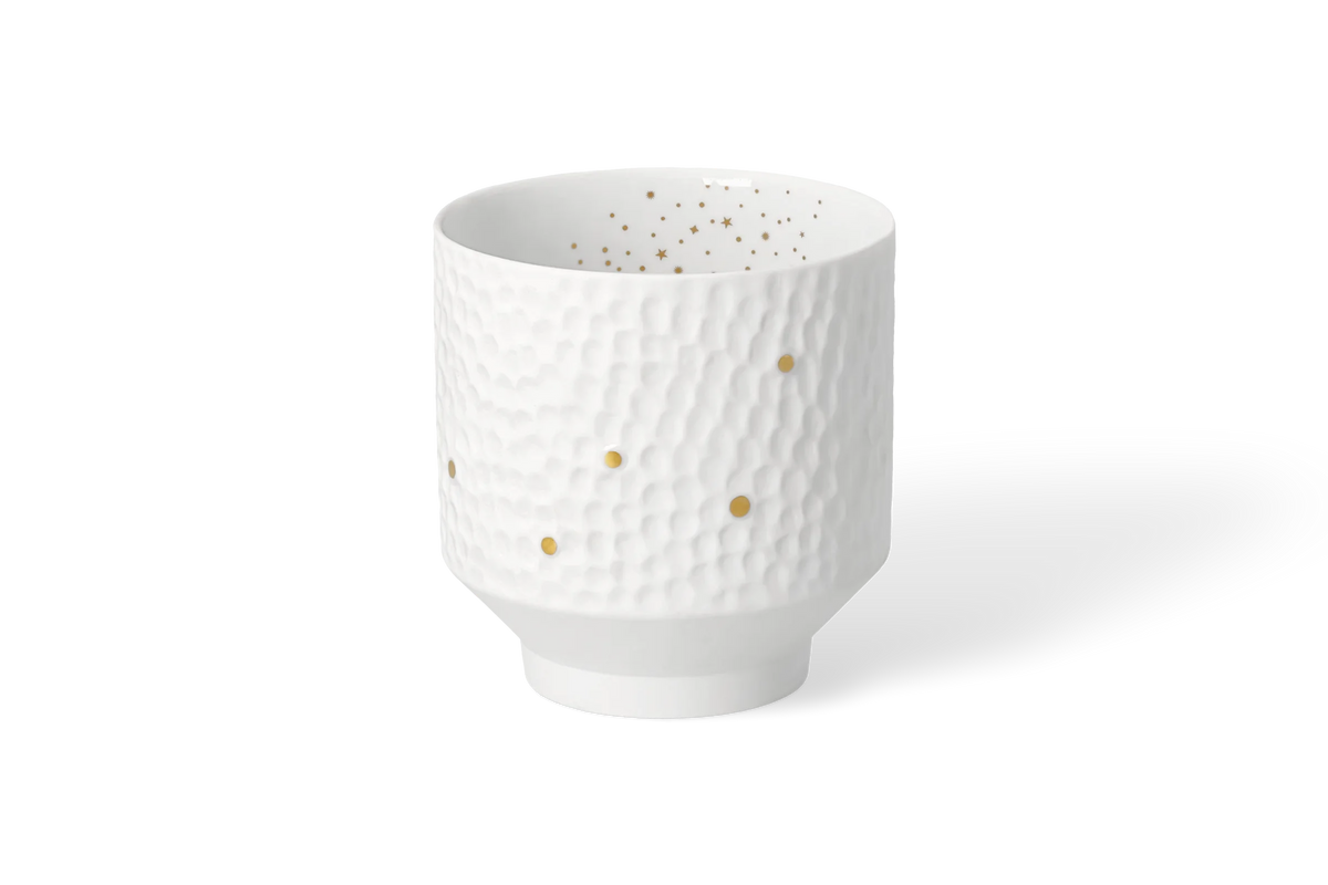 Photophore porcelaine flocons Räder porcelaine blanche