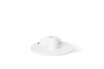 Bougeoir Père Noël en pause Räder porcelaine blanche
