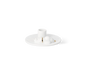 Bougeoir Père Noël en pause Räder porcelaine blanche