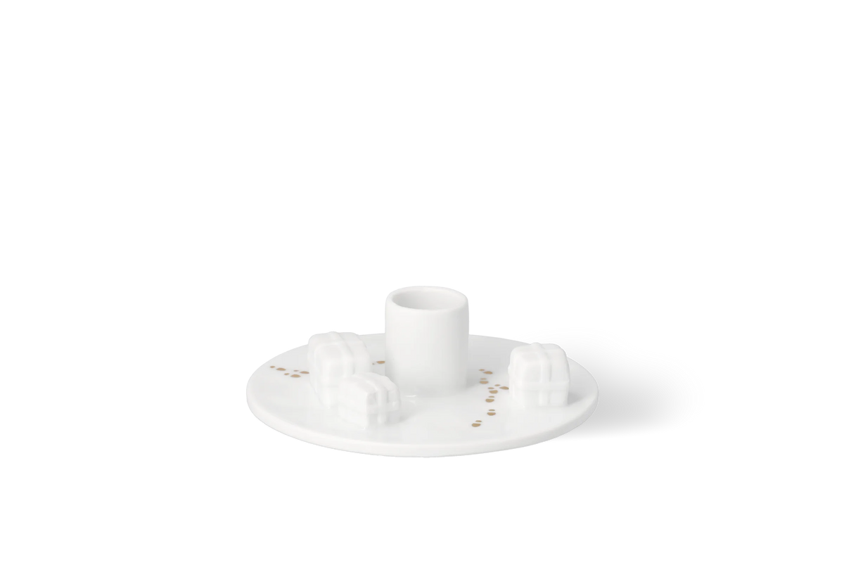 Bougeoir atelier du Père Noël Räder porcelaine blanche