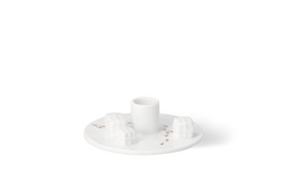 Bougeoir atelier du Père Noël Räder porcelaine blanche