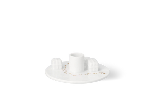 Bougeoir atelier du Père Noël Räder porcelaine blanche
