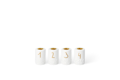 Set de bougies de l'Avent Räder porcelaine blanche