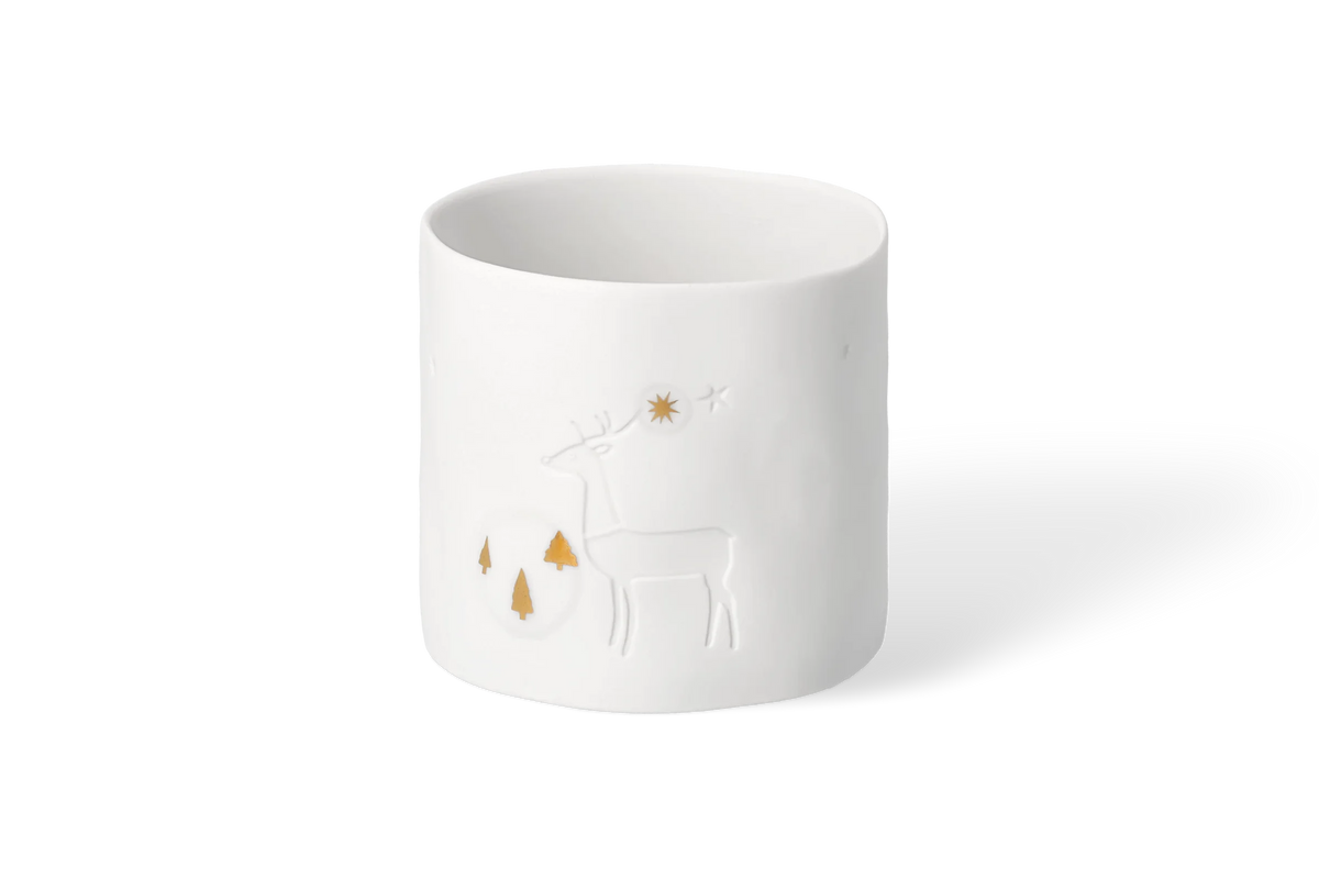 Photophore histoires d'hiver cerf Räder porcelaine blanche