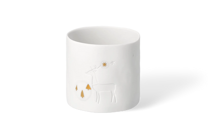 Photophore histoires d'hiver cerf Räder porcelaine blanche