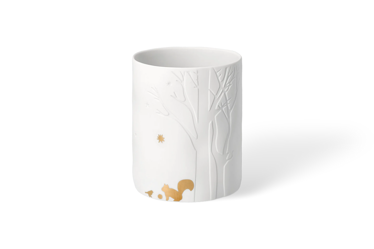 Photophore histoires d'hiver écureuil Räder porcelaine blanche