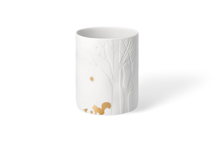 Photophore histoires d'hiver écureuil Räder porcelaine blanche