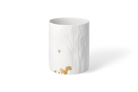 Photophore histoires d'hiver écureuil Räder porcelaine blanche