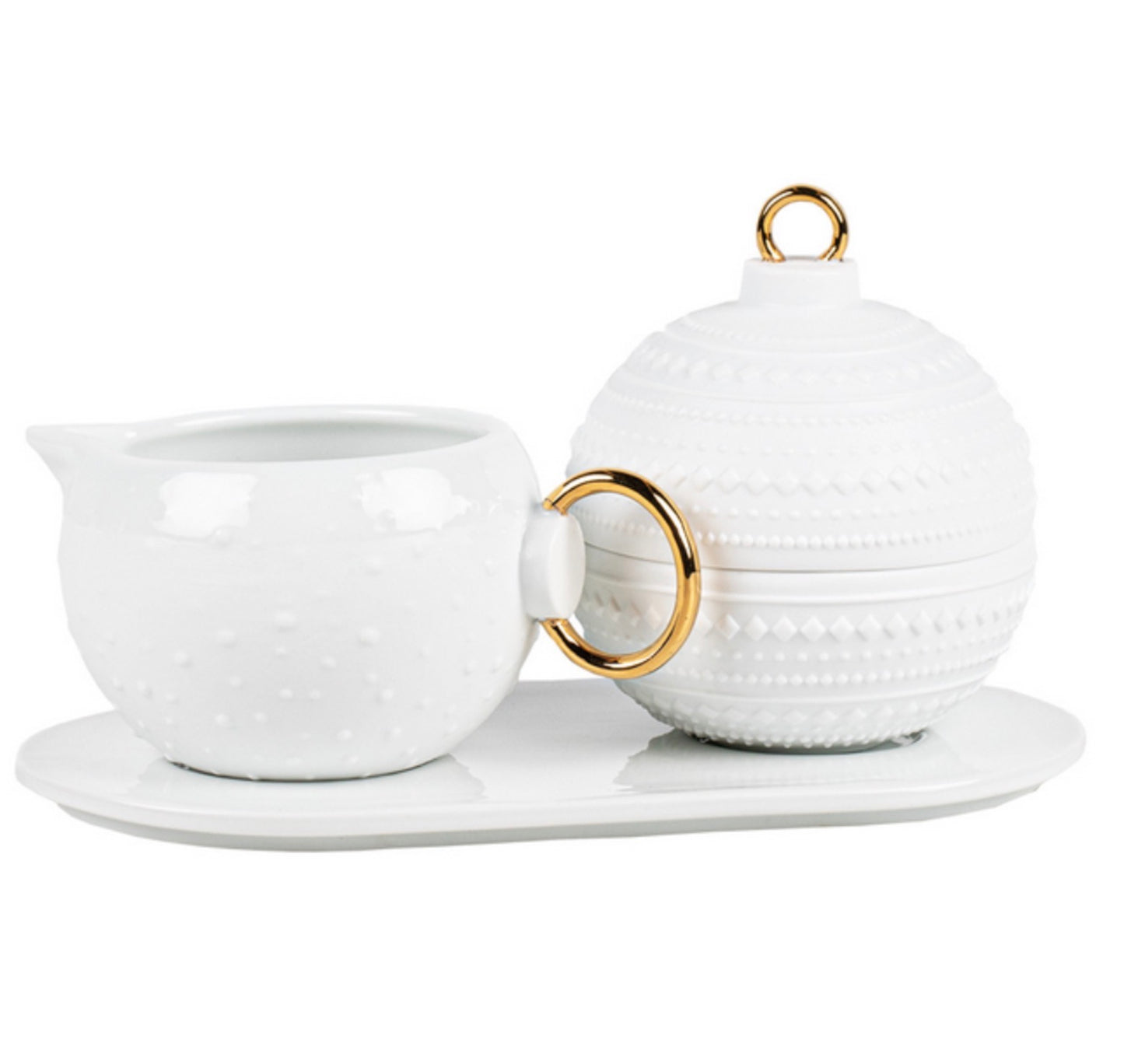 Set lait et sucre de fête Räder porcelaine blanche