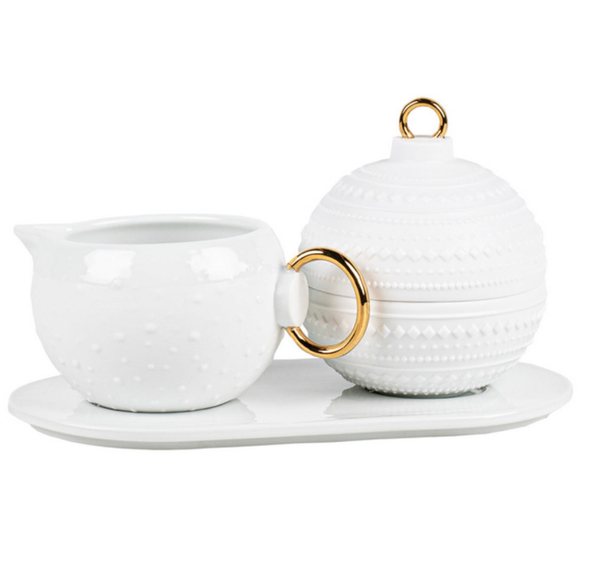 Set lait et sucre de fête Räder porcelaine blanche