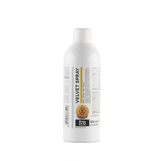 Bombe de spray velours Silikomart 400 ml, teinte dorée