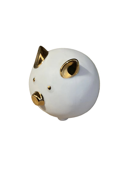 Figurine animal en porcelaine dorée Räder
