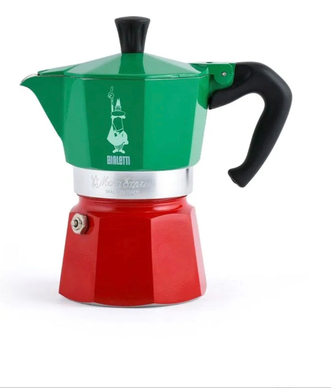 Cafetière italienne Bialetti Moka Express au décor tricolore