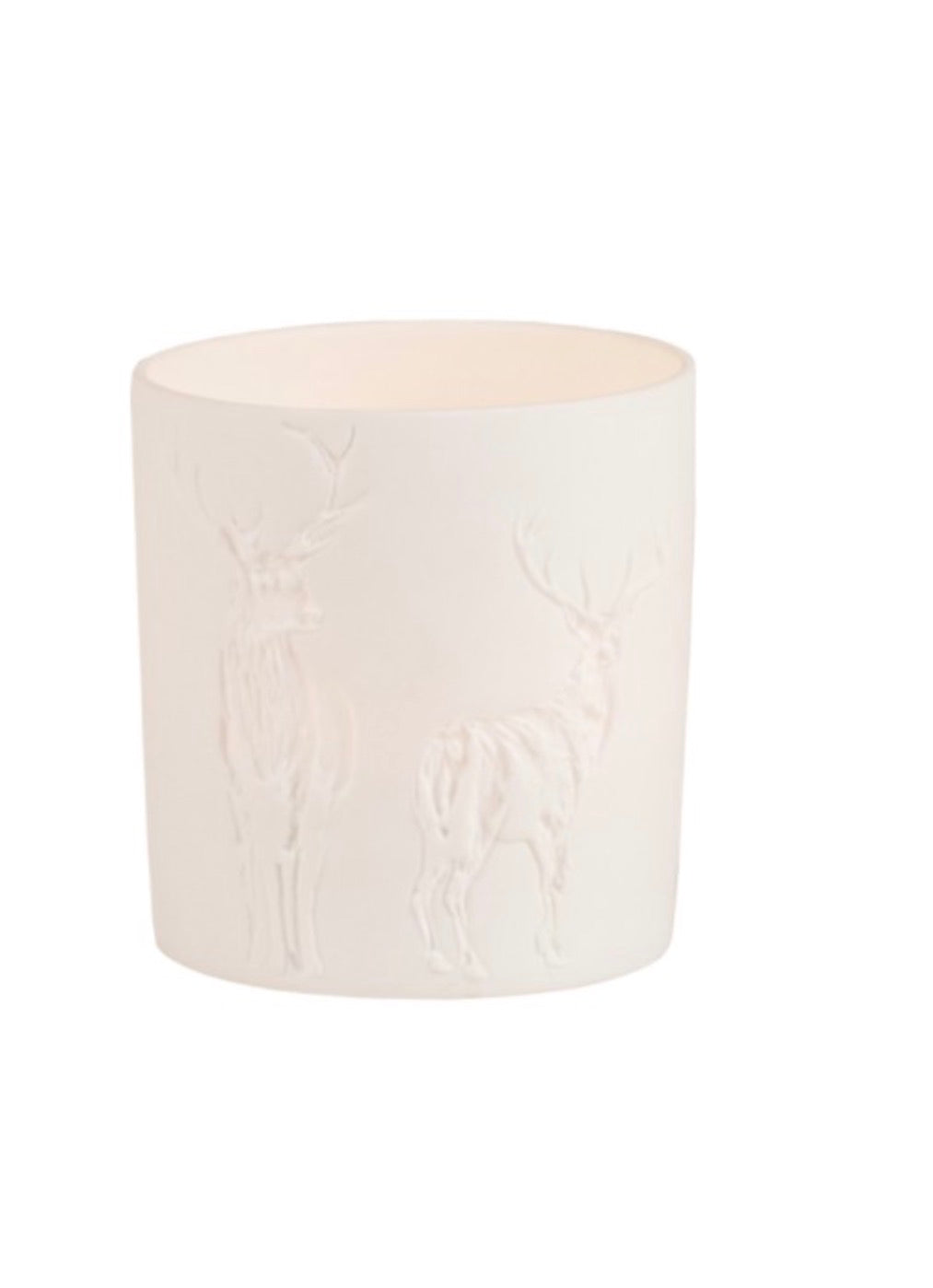 Photophore porcelaine cerf Räder porcelaine blanche