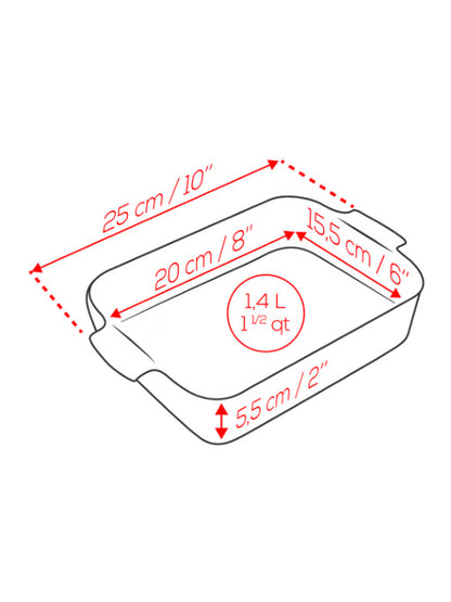 Plat à four Appolia rectangulaire 25cm - Peugeot