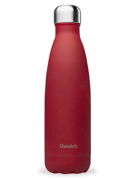 Bouteille isotherme Qwetch 500 ml - coloris rouge uni