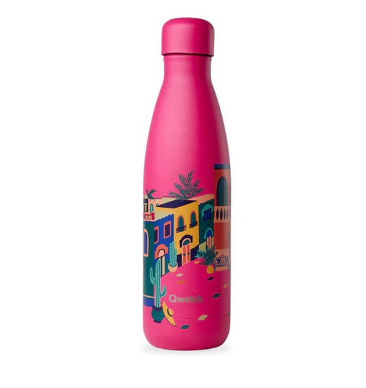 Bouteille isotherme Qwetch 500 ml - décor Merida d'inspiration voyage