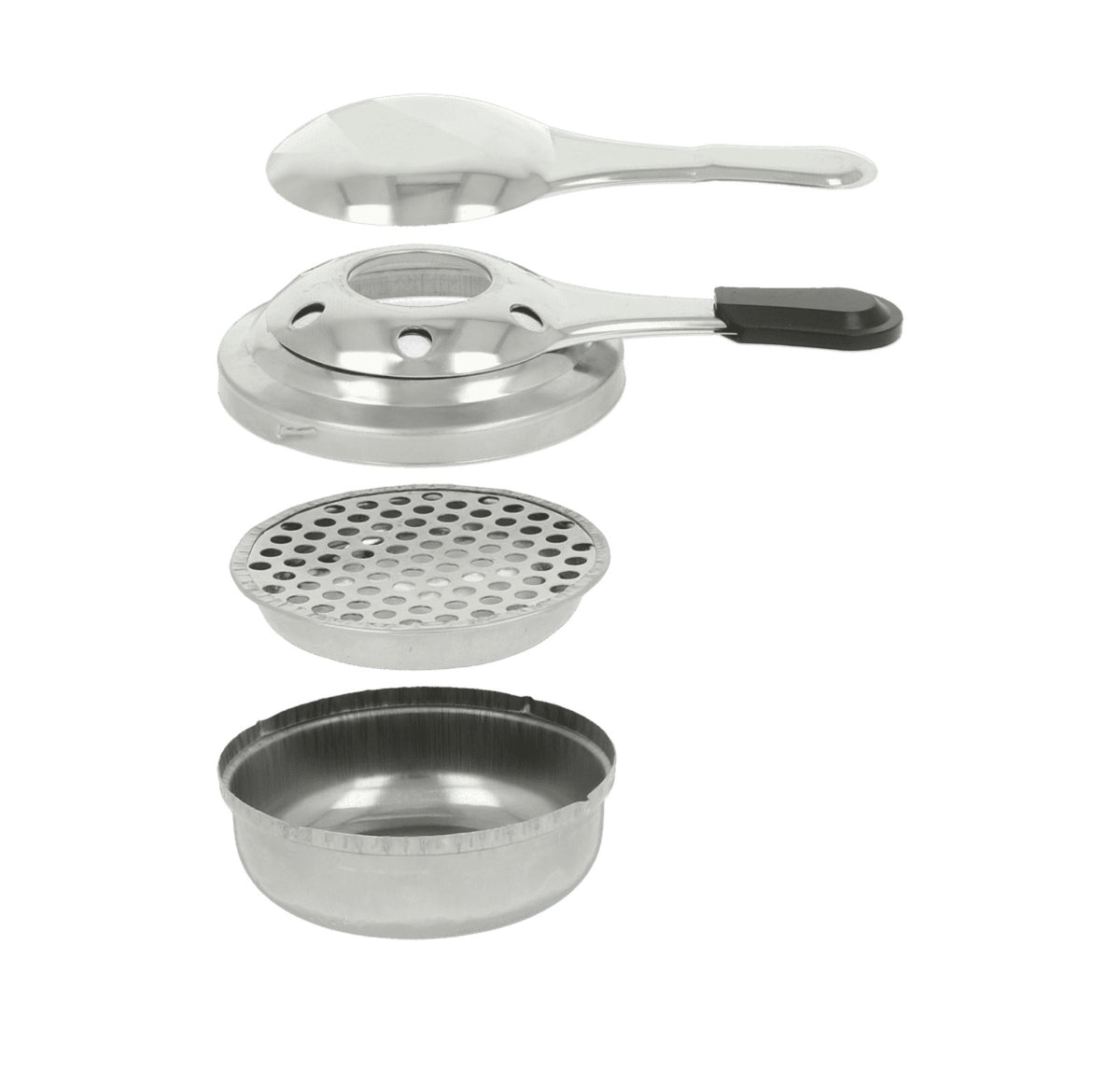 Brûleur à fondue universel Metaltex en inox avec éteignoir