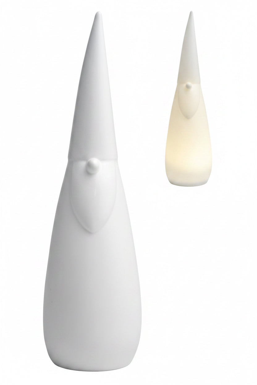 Figurine Père Noël LED Räder porcelaine blanche