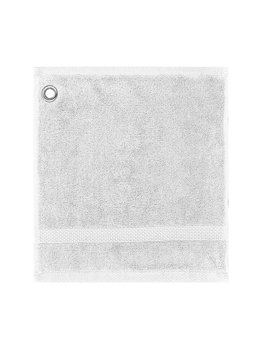 Carré 30x30 en coton blanc avec œillet métallique, modèle Elea