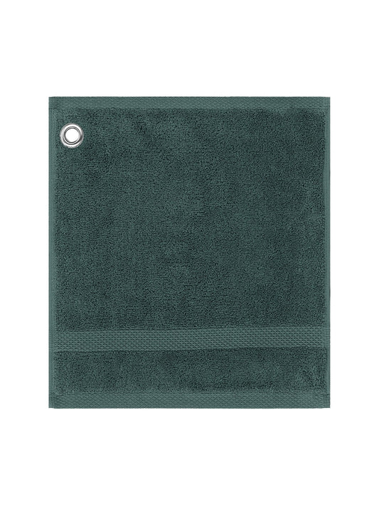 Carré en coton anthracite 30x30 cm avec œillet de suspension, collection Elea Crépuscule