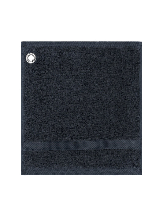 Carré de bain éponge marine 30x30 cm avec œillet métallique