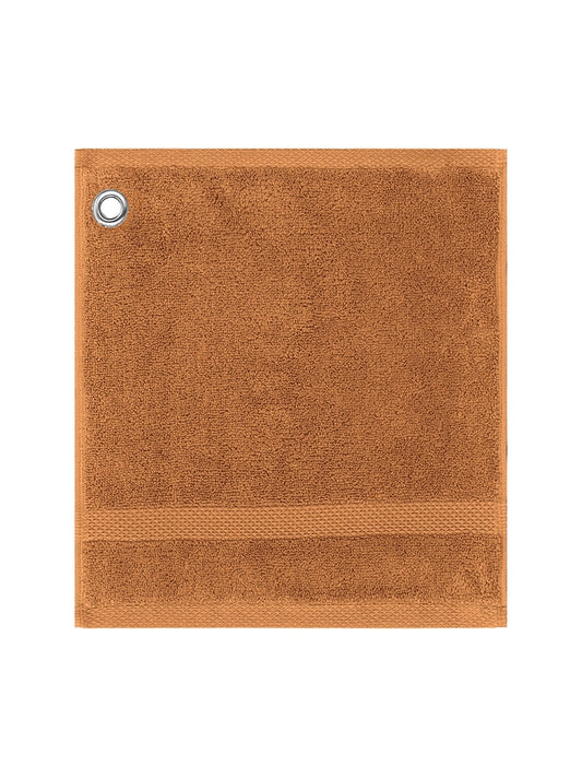 Carré œillet Elea rouille 30x30 cm en coton 100% avec œillet de suspension