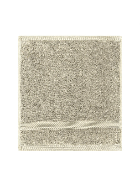 Carré de bain Elea Angora 50x50 en coton beige uni