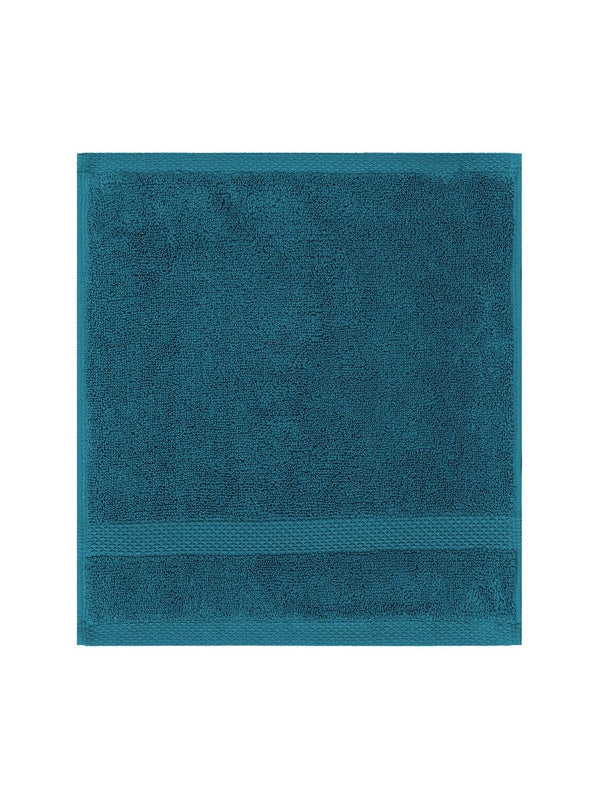 Carré éponge Elea bleu canard 50x50 cm en coton