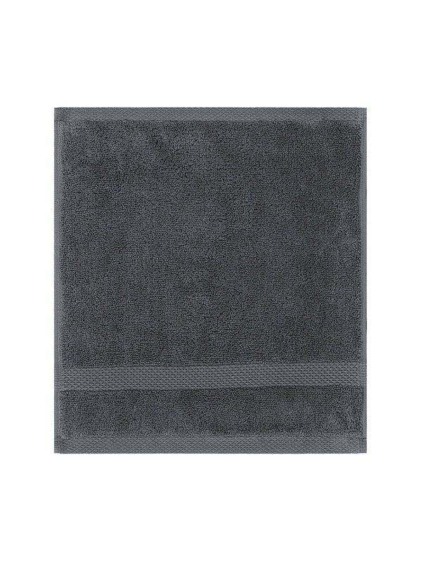 Carré éponge Elea Carbone 50x50 cm en coton pur, couleur anthracite