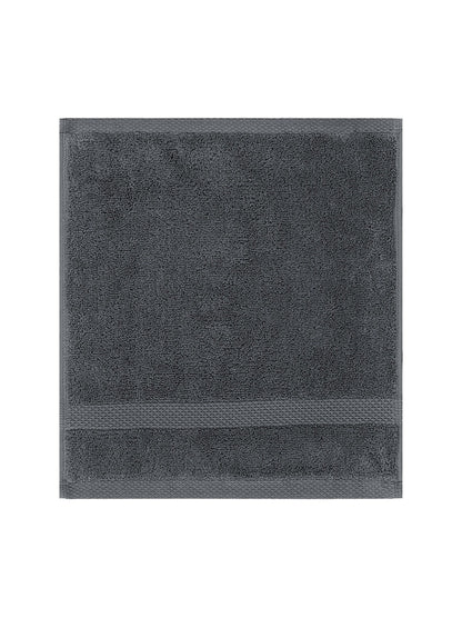 Carré éponge Elea Carbone 50x50 cm en coton pur, couleur anthracite