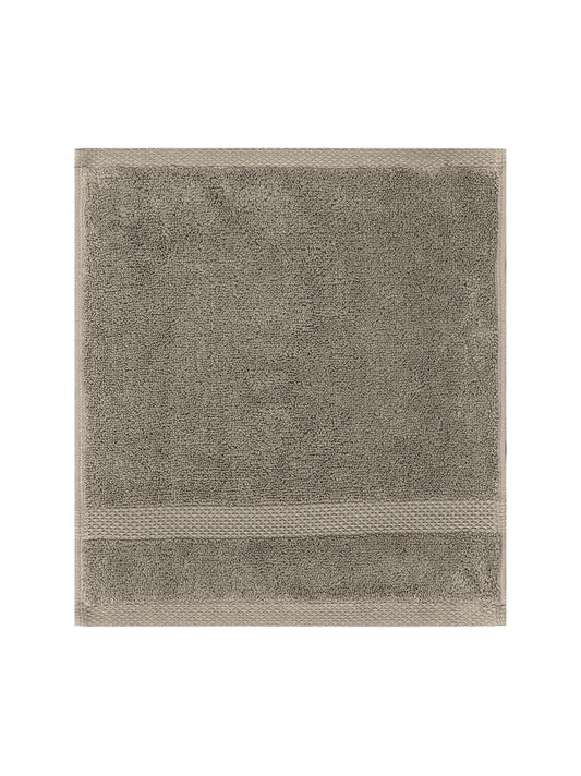 Carré de bain 50x50 cm en coton beige Elea Chataignes