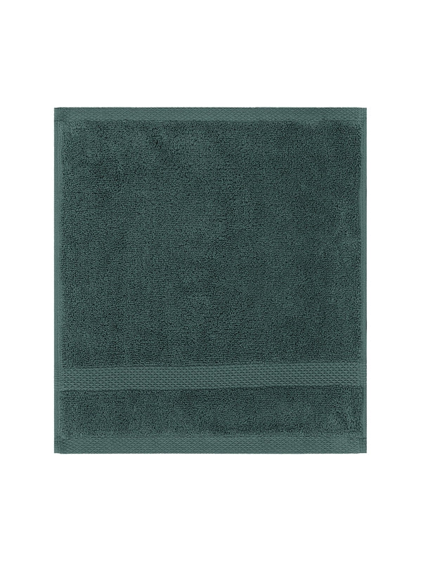 Carré de toilette Elea Crépuscule 50x50 cm en coton anthracite avec ourlet soigné