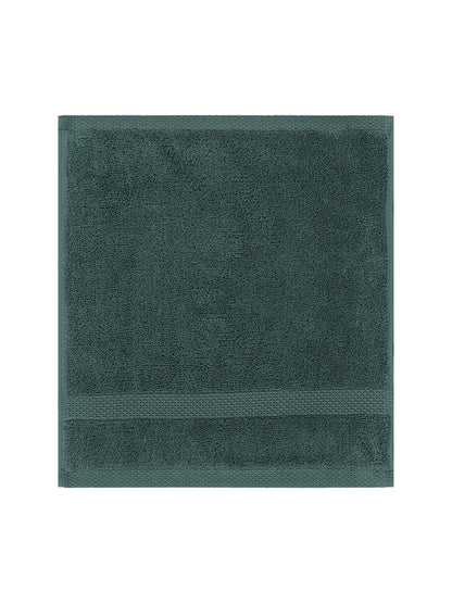 Carré de toilette Elea Crépuscule 50x50 cm en coton anthracite avec ourlet soigné