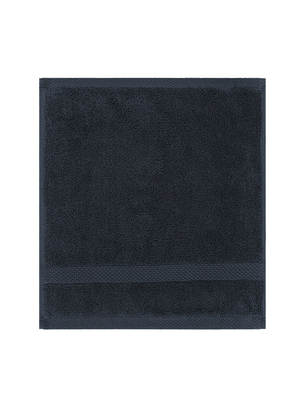 Carré éponge Elea Navy 50x50 cm en coton, coloris marine