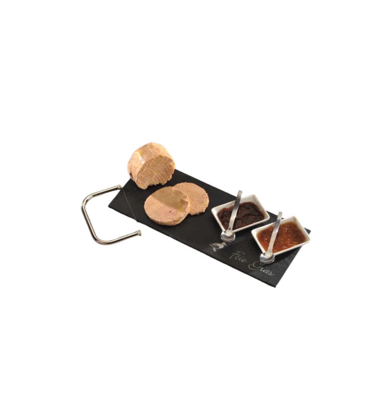 Coffret service à foie gras Lebrun avec ardoise et lyre
