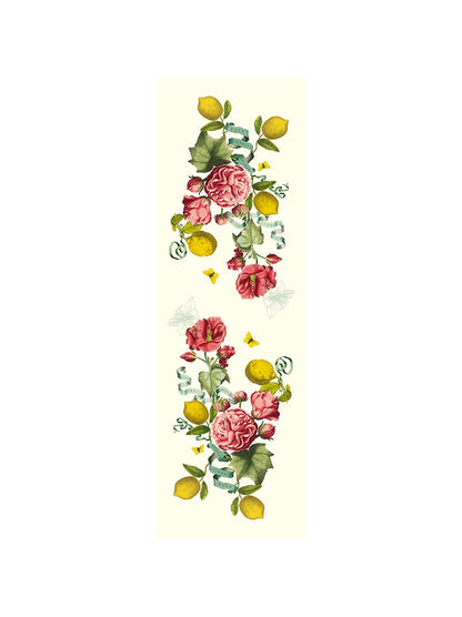 Chemin de table multicolore motif citrons de Menton, format 50x150