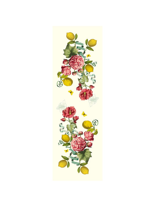 Chemin de table multicolore motif citrons de Menton, format 50x150